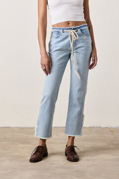 PENNY RELAXED TIE WAIST JEAN IN SUNSHINE WASH