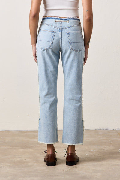 PENNY RELAXED TIE WAIST JEAN IN SUNSHINE WASH