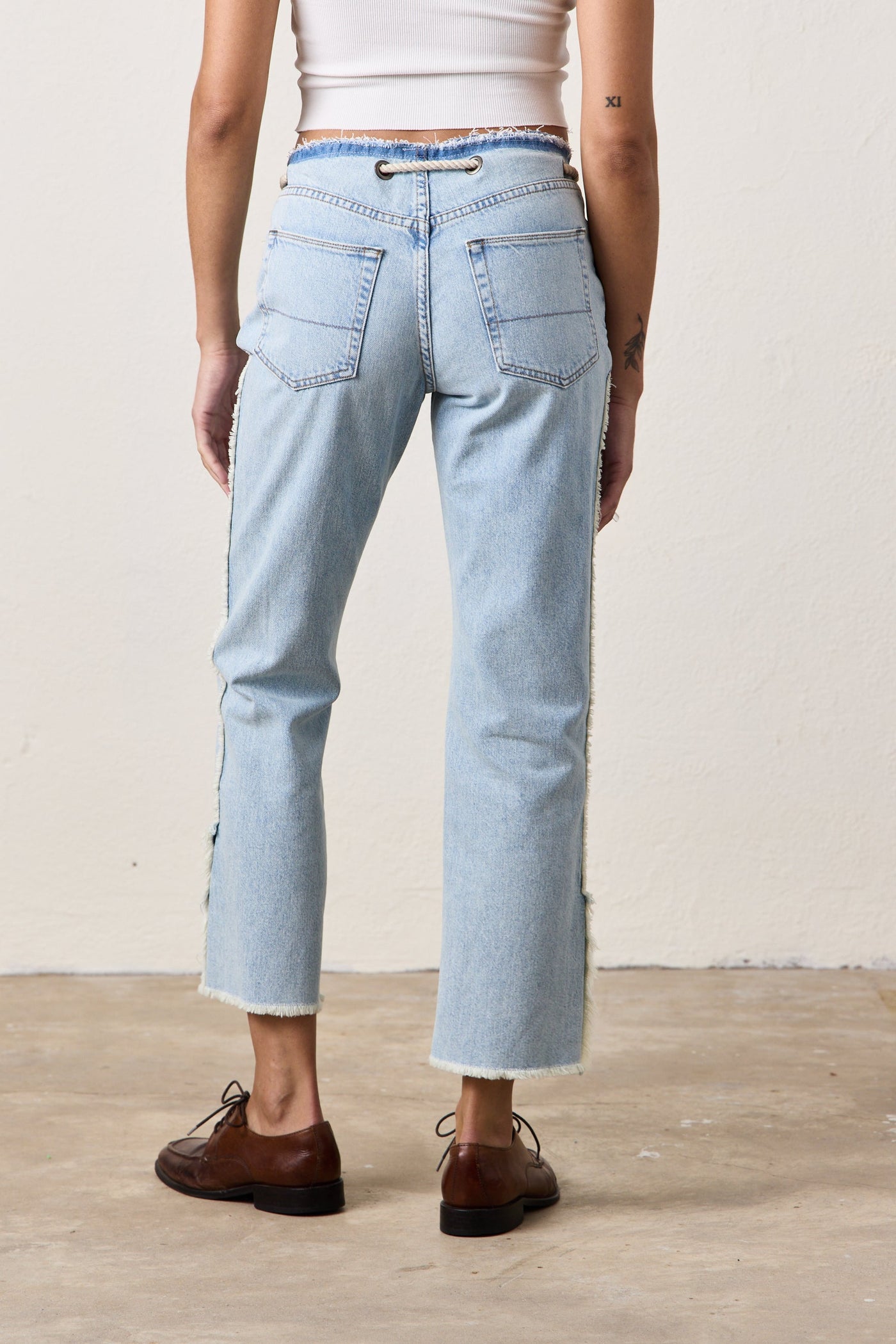 PENNY RELAXED TIE WAIST JEAN IN SUNSHINE WASH