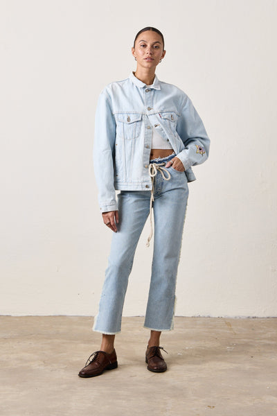 PENNY RELAXED TIE WAIST JEAN IN SUNSHINE WASH