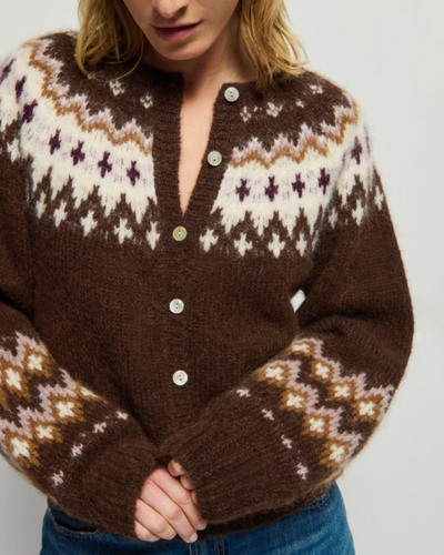 LULA CARDIGAN IN COFFEE