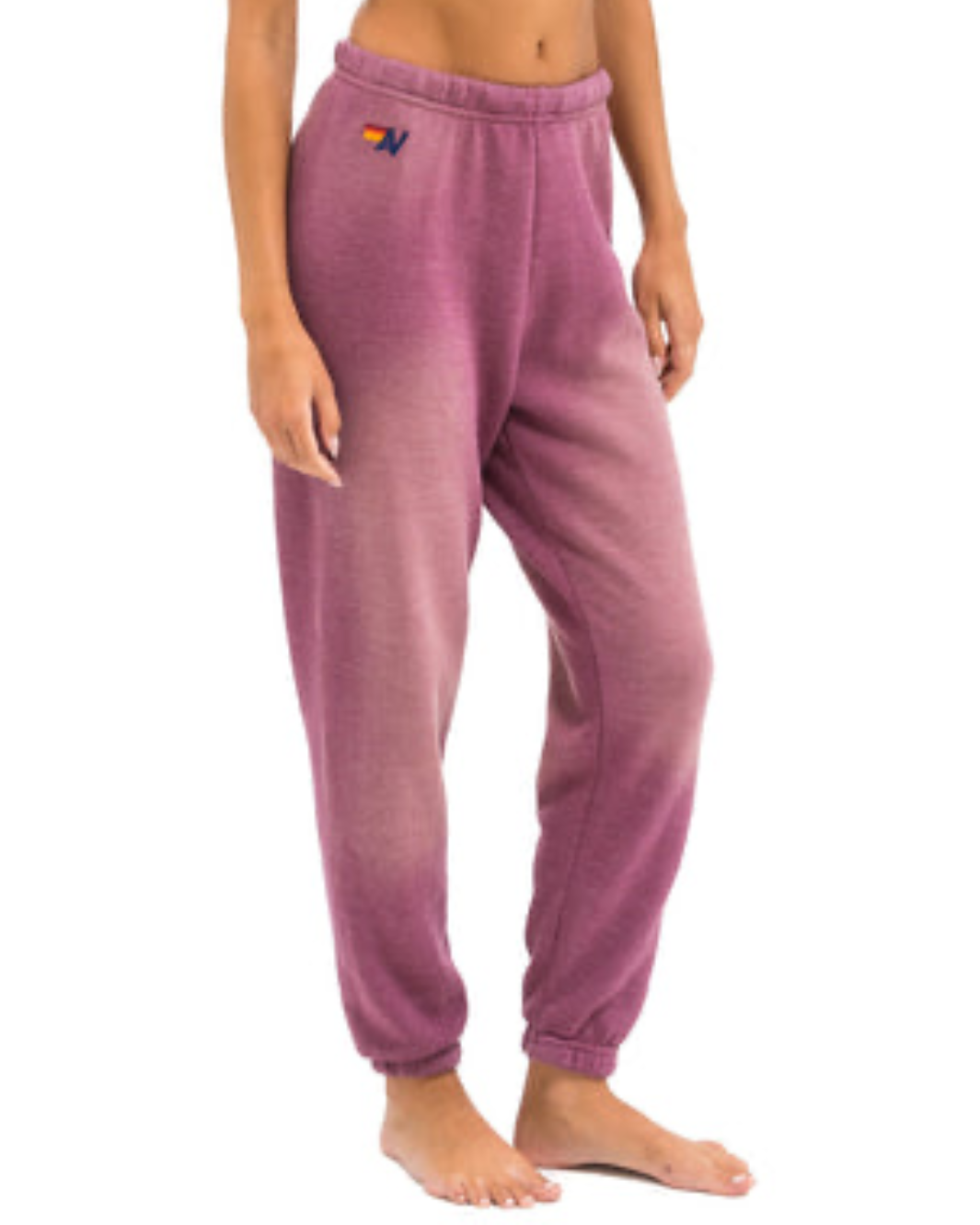 5 STRIPE WOMENS SWEATPANT IN FADED BERRY