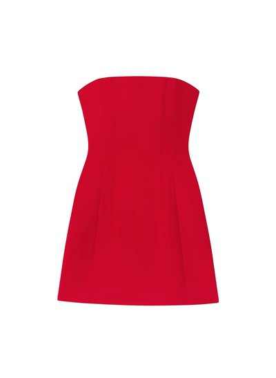 ELSIE DRESS IN REALLY RED