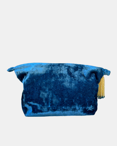 LEAF MAKE UP BAG SMALL IN DENIM