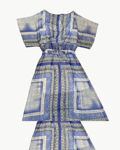 REESE DRESS IN BLUE BAVARIAN PRINT