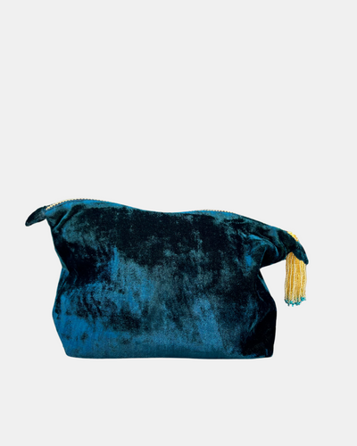 HAND MAKE UP BAG SMALL IN TEAL