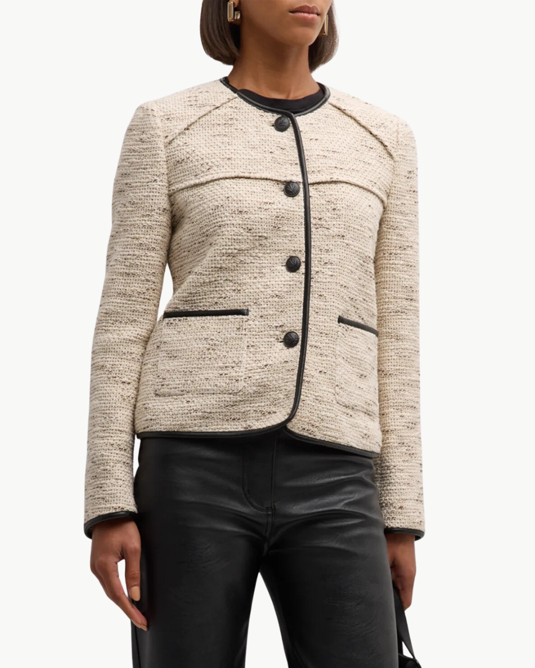 MIRABELLE ITALIAN TWEED JACKET IN IVORY