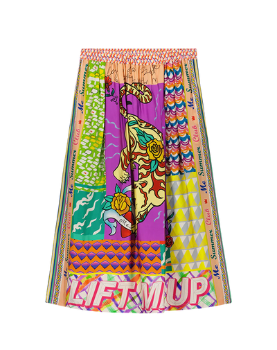 VANESSA PRINTED MIDI SKIRT IN ARTISIAN