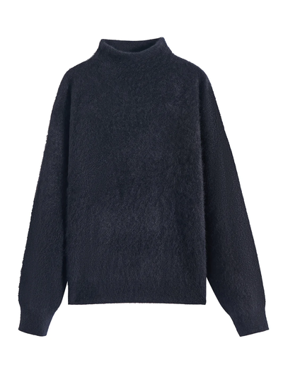 MORGAN CASHMERE MOCK NECK IN BLACK