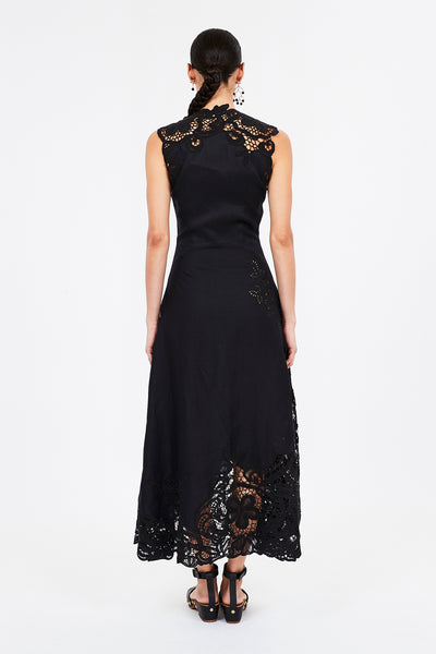 OLIVETTE DRESS IN NOIR