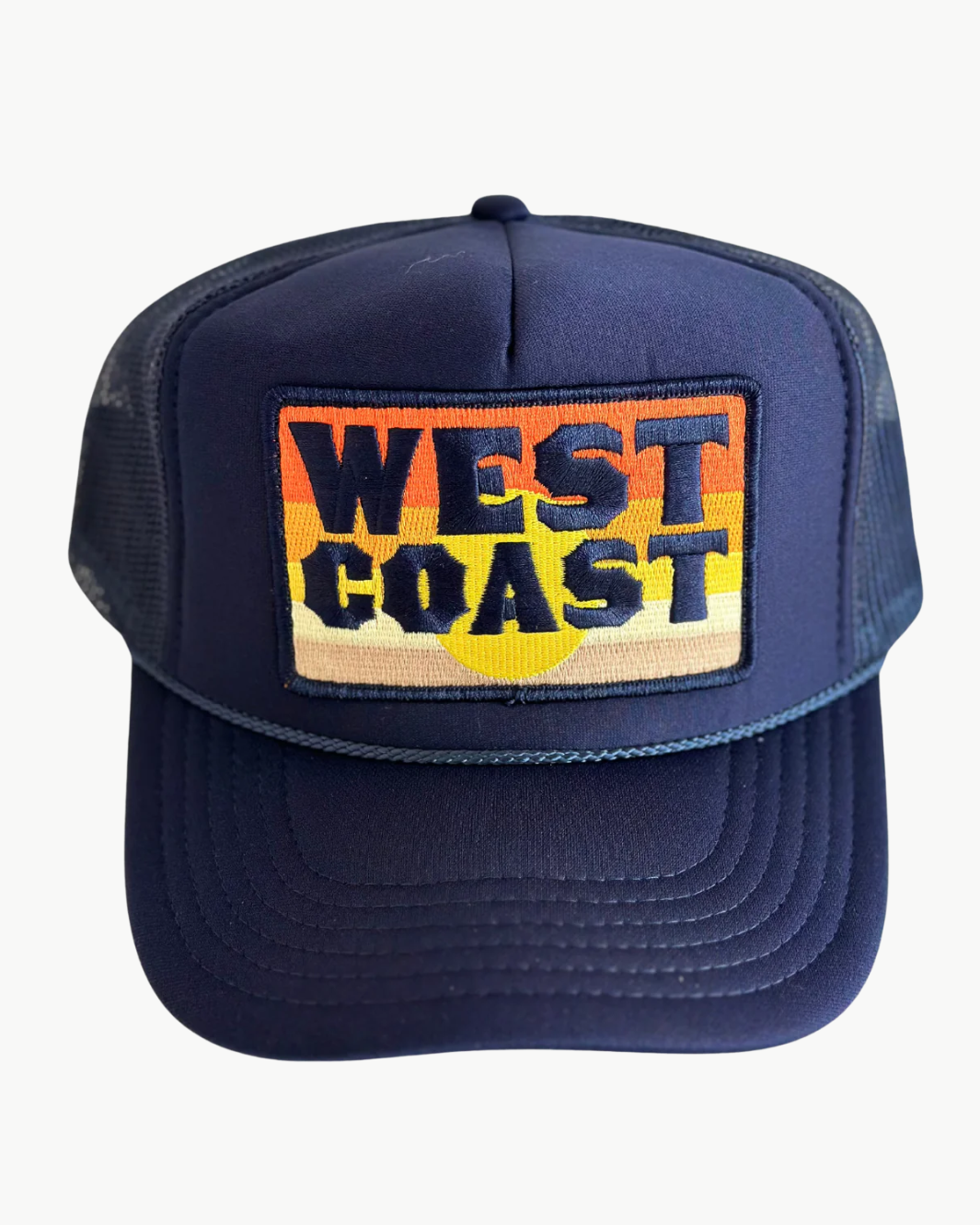 WEST COAST PATCH TRUCKER HAT IN NAVY