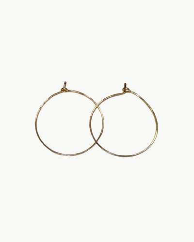 MEDIUM GOLD HOOP EARRING