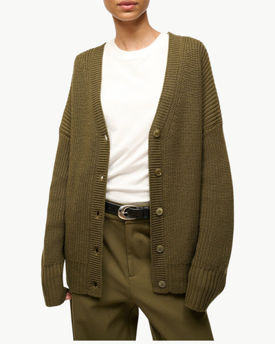 MATILDA CARDIGAN IN SERGEANT GREEN