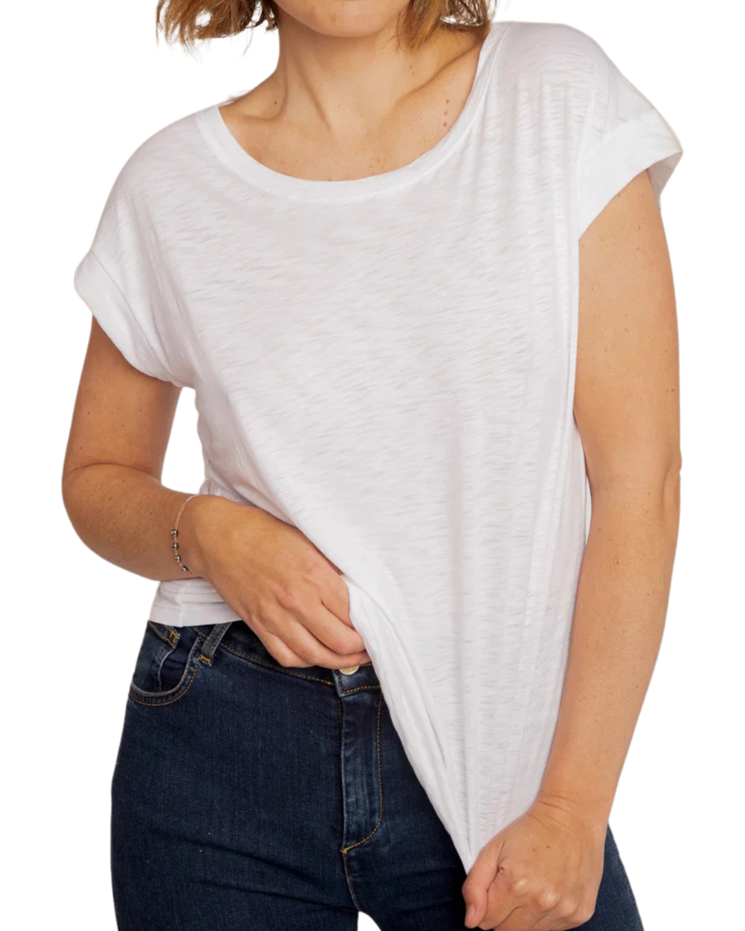 NOELIA T-SHIRT IN WHITE FLAMME