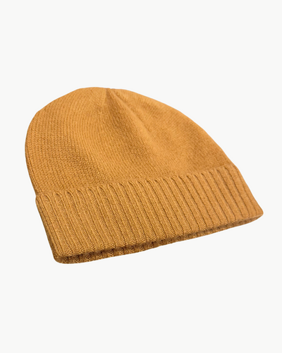 BIANCA CASHMERE BEANIE IN CARAMEL