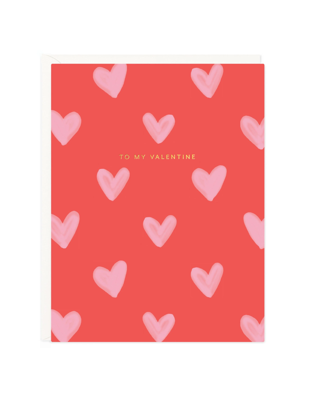 MY VALENTINE PINK HEARTS GREETING CARD