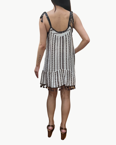 JAXSON DRESS IN BROWN STRIPE