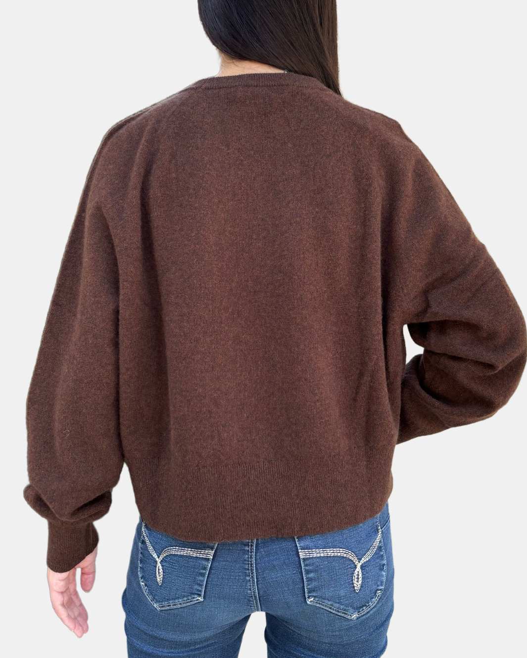 CASHMERE SWEATSHIRT IN ESPRESSO