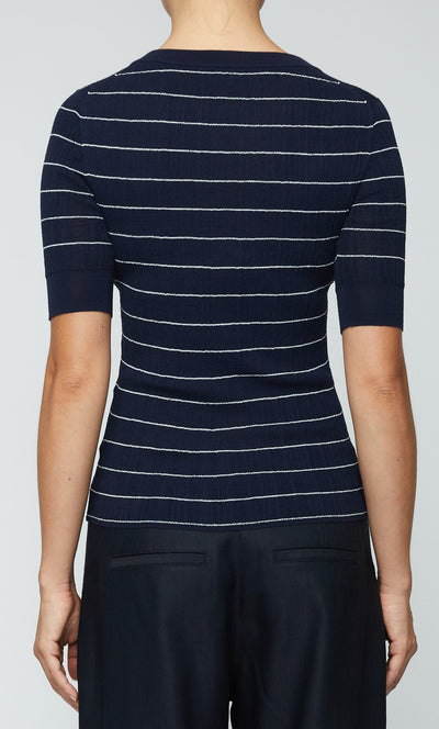 FRANCIS TOP IN NAVY/BRIGHT WHITE