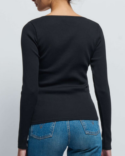 ELAINE LONG SLEEVE IN JET BLACK