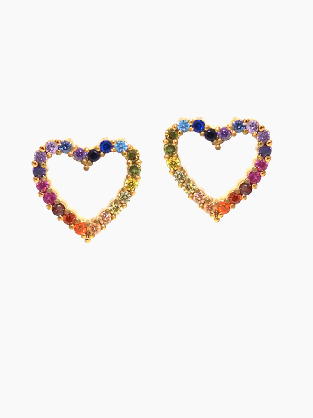 HEART MINI RAINBOW STUDS