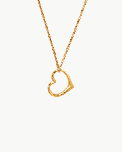 OPEN HEART NECKLACE IN GOLD