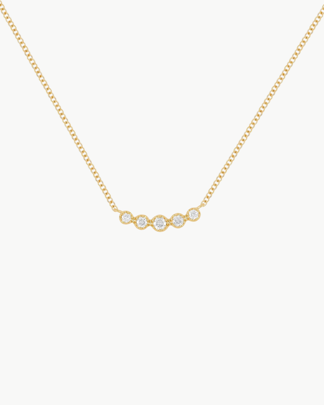 DIAMOND CROWN CRESCENT NECKLACE IN GOLD