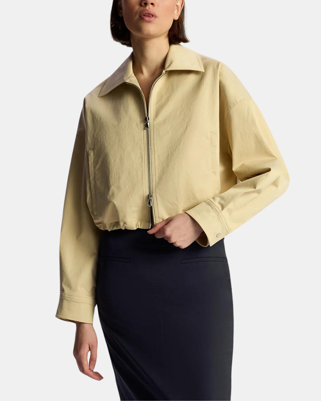 HARRY SATEEN JACKET IN KHAKI