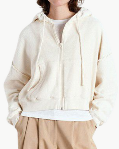 WOMEN'S HOODIE BOBYPARK IN ECRU