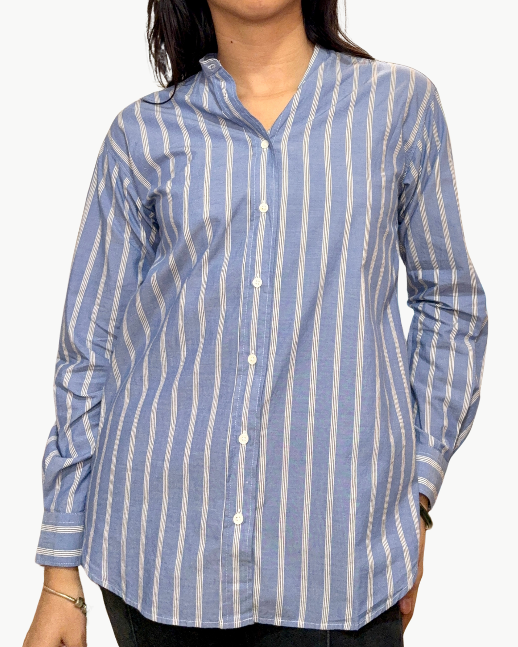 CRISTAL WOVEN SHIRT IN BLUE