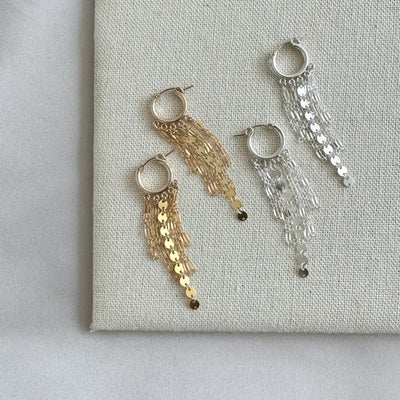 FEATHER EARRINGS IN GOLD