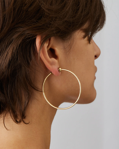 ICON HOOPS MEDIUM IN HIGH POLISH GOLD