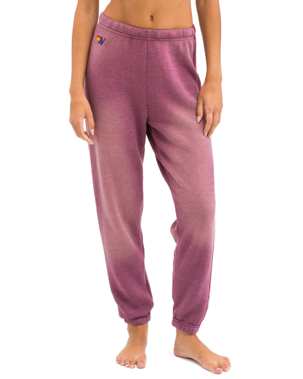 5 STRIPE WOMENS SWEATPANT IN FADED BERRY