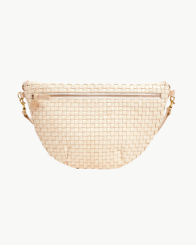 GRANDE FANNY BAG IN CREAM WOVEN CHECKER