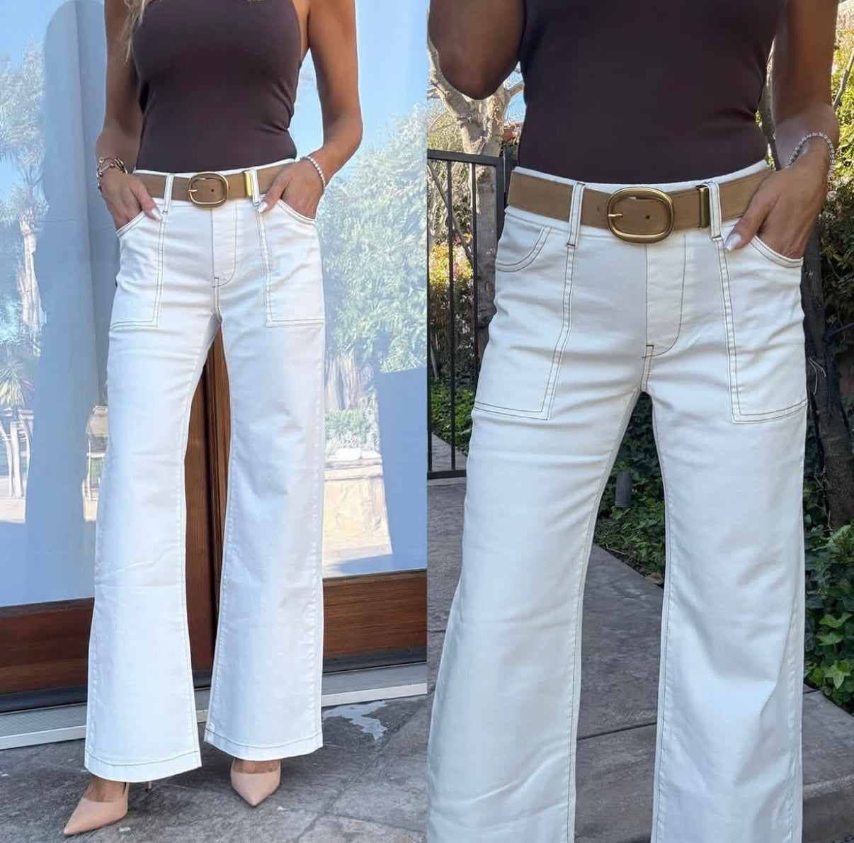 CHRISTINE IN IVORY DENIM