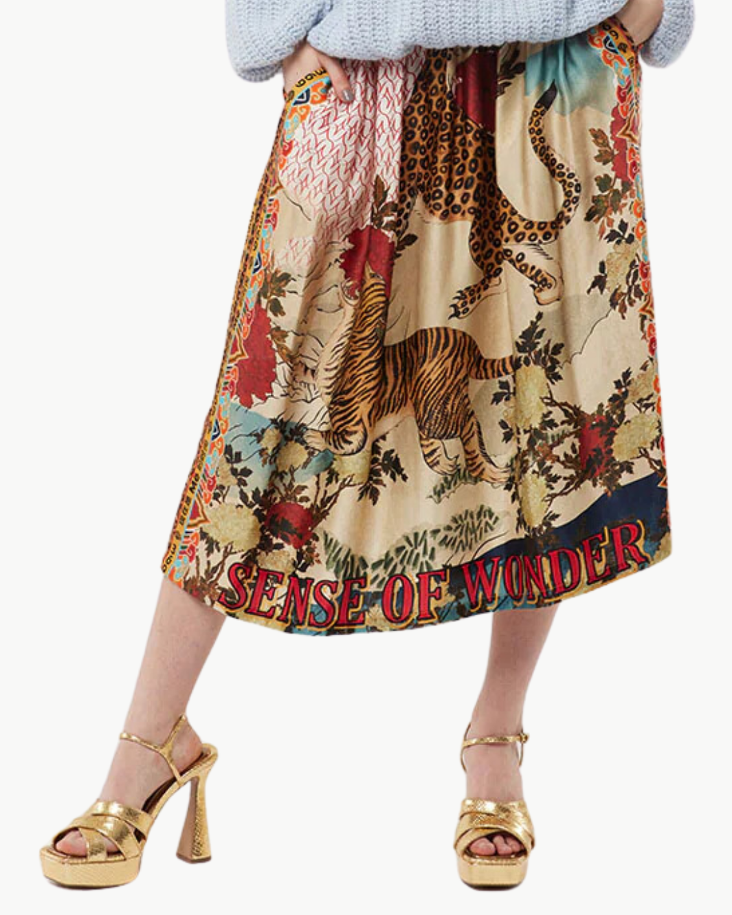 VANESSA PRINTED MIDI SKIRT IN ORIENTAL