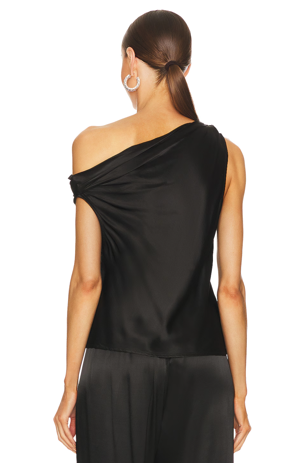 SILK BIAS OFF-SHOULDER IN BLACK