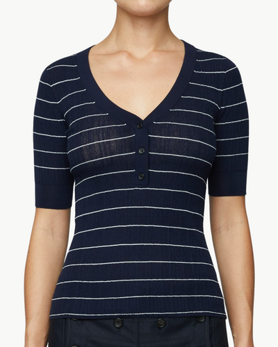 FRANCIS TOP IN NAVY/BRIGHT WHITE