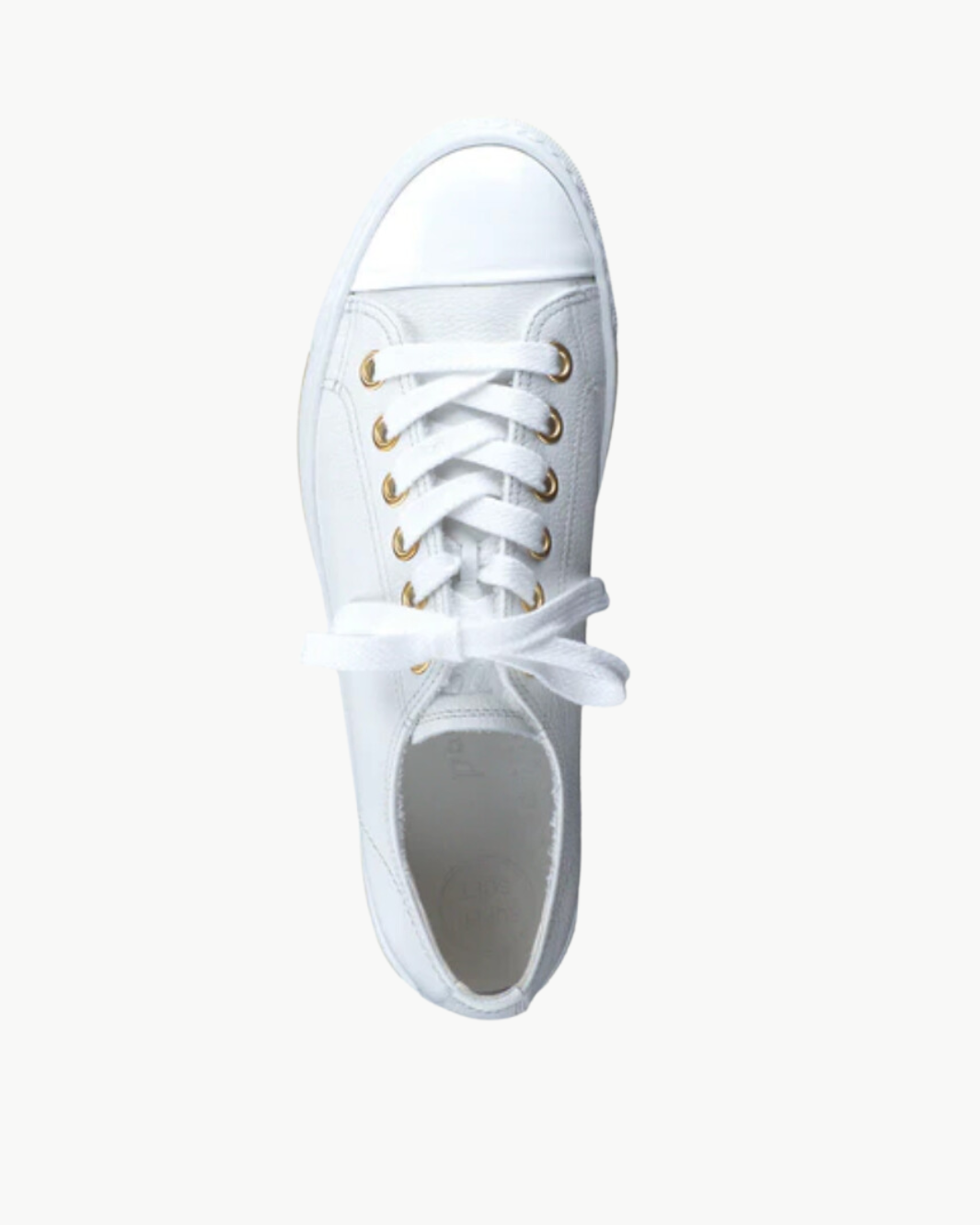 SOPHIE SNEAKER IN WHITE CRINKLED PATENT