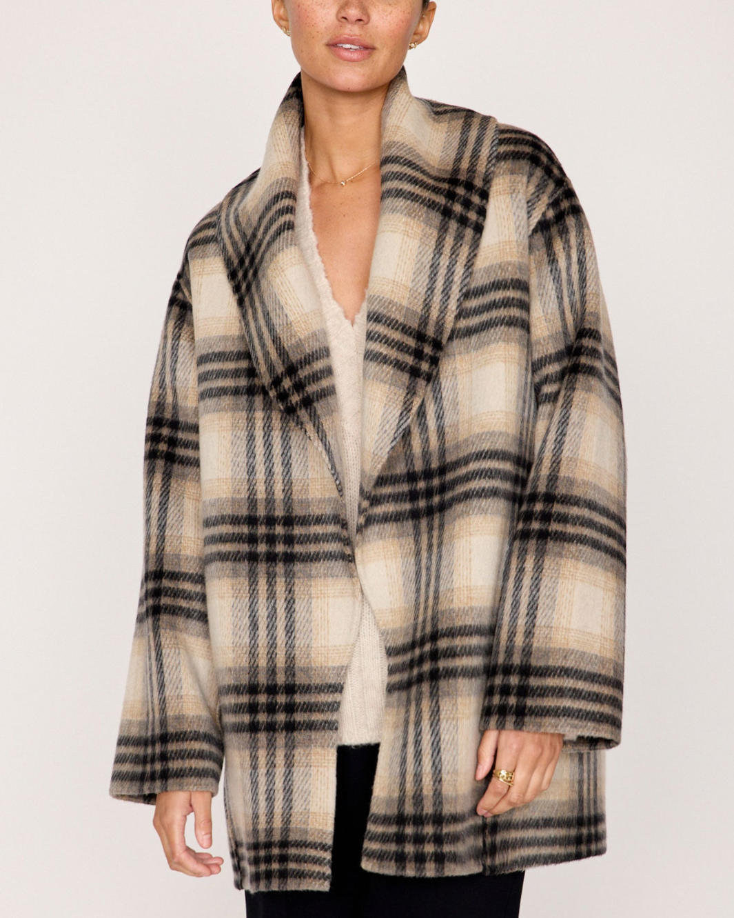 FINLEY PLAID COAT IN HERITAGE PLAID