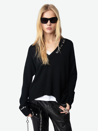 MIKY CASHMERE SWEATER IN BLACK