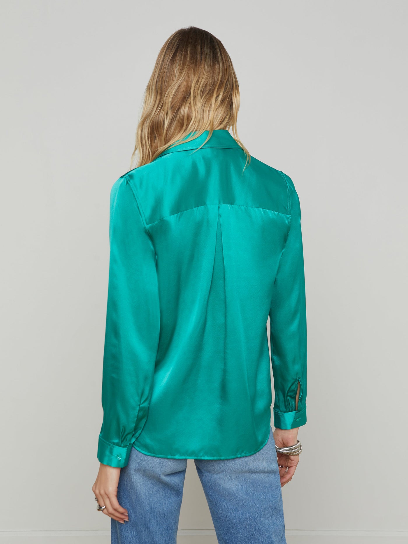 TYLER BLOUSE IN BRIGHT JADE