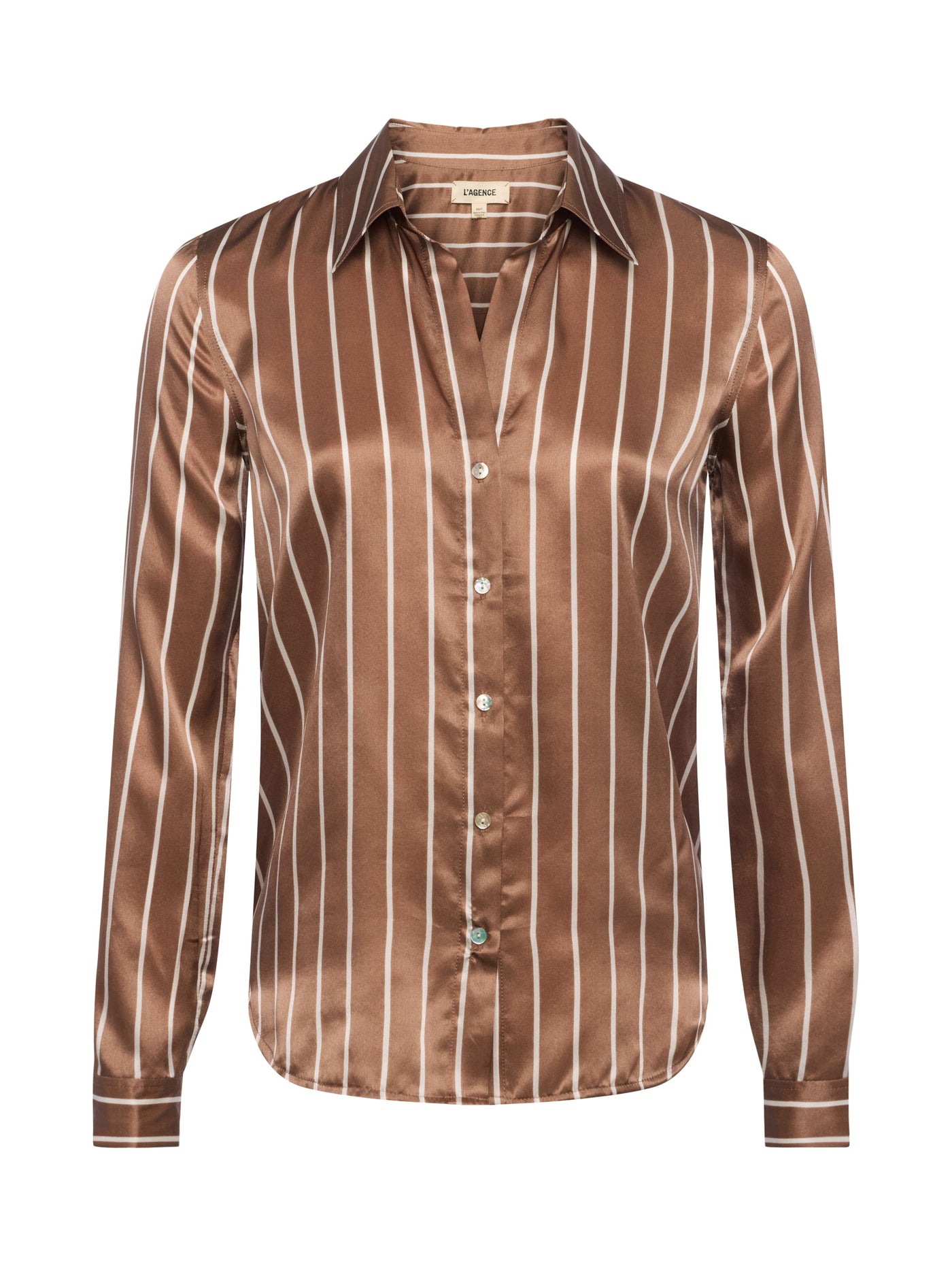 TYLER BLOUSE IN MALT/ECRU STRIPE