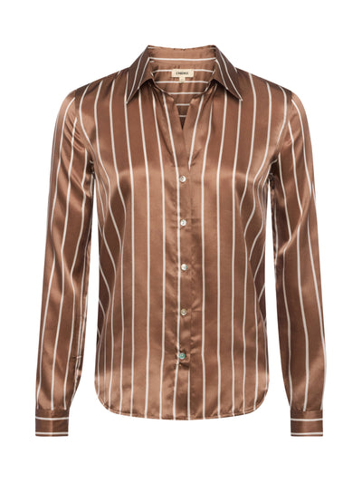 TYLER BLOUSE IN MALT/ECRU STRIPE