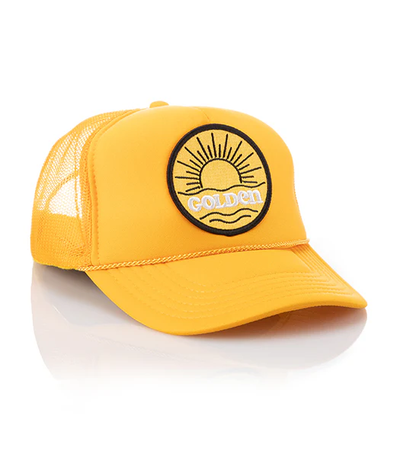 GOLDEN PATCH TRUCKER HAT IN GOLD