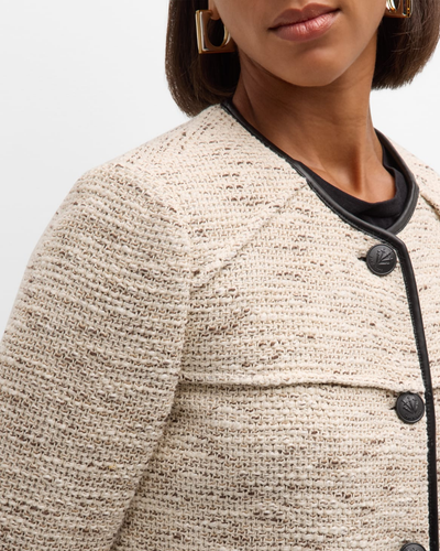 MIRABELLE ITALIAN TWEED JACKET IN IVORY