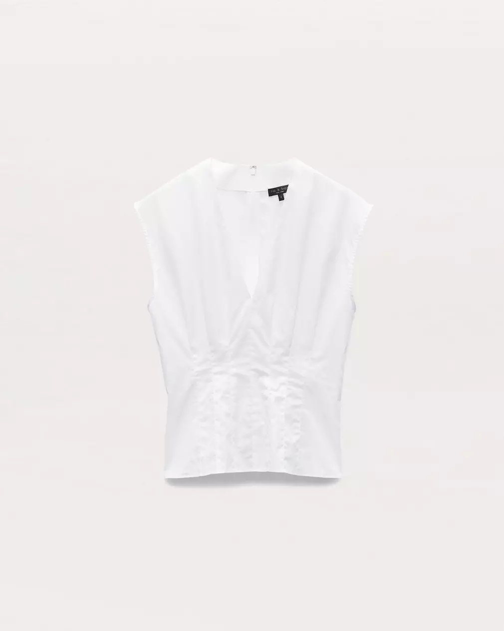 INES POPLIN TOP IN WHITE