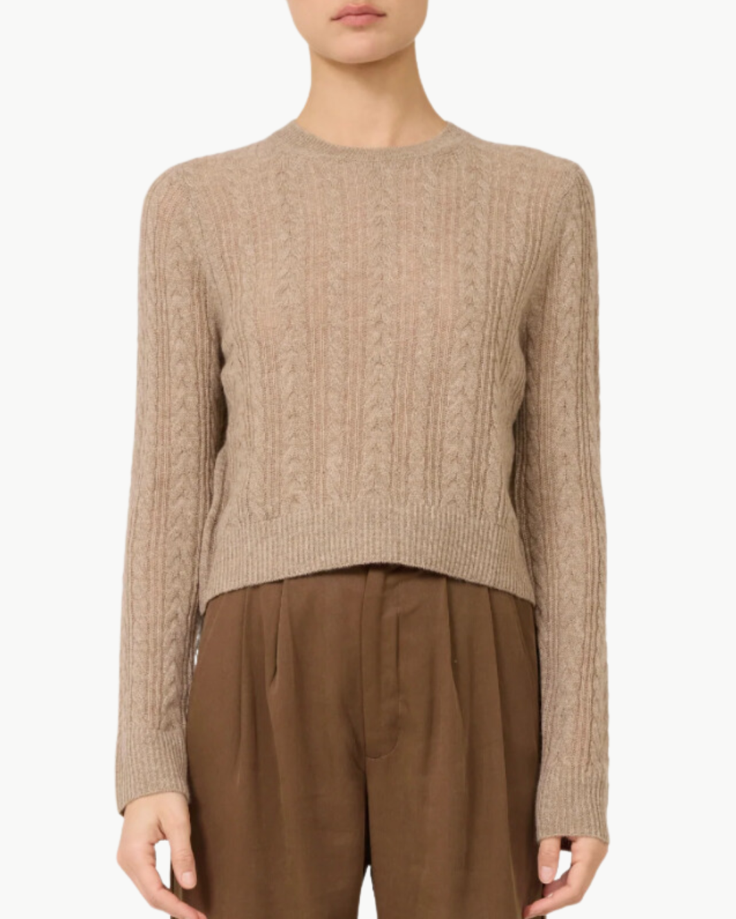 BLAKELY TISSUE CASHMERE PULLOVER IN STONE