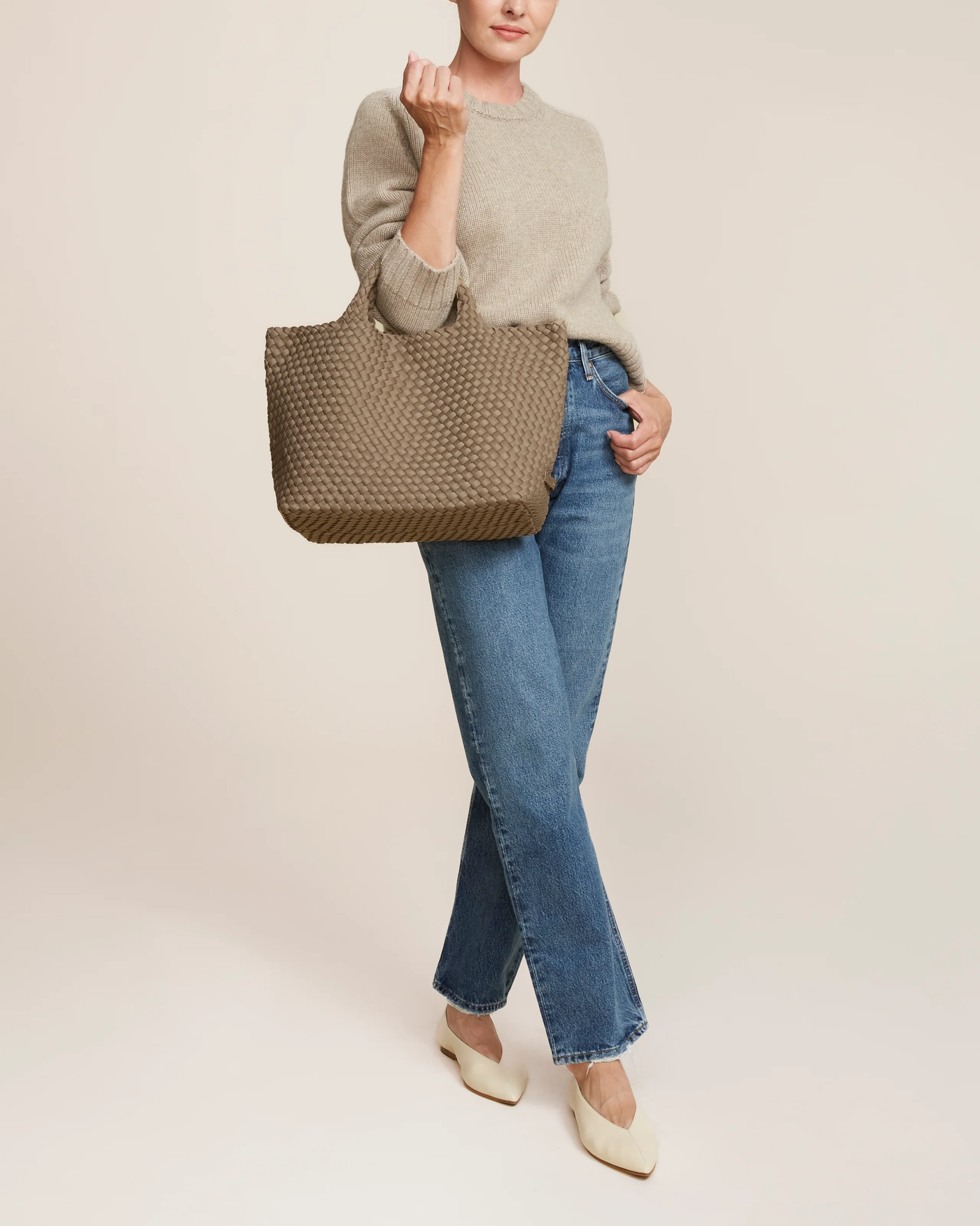 ST. BARTHS MEDIUM TOTE IN CASHMERE