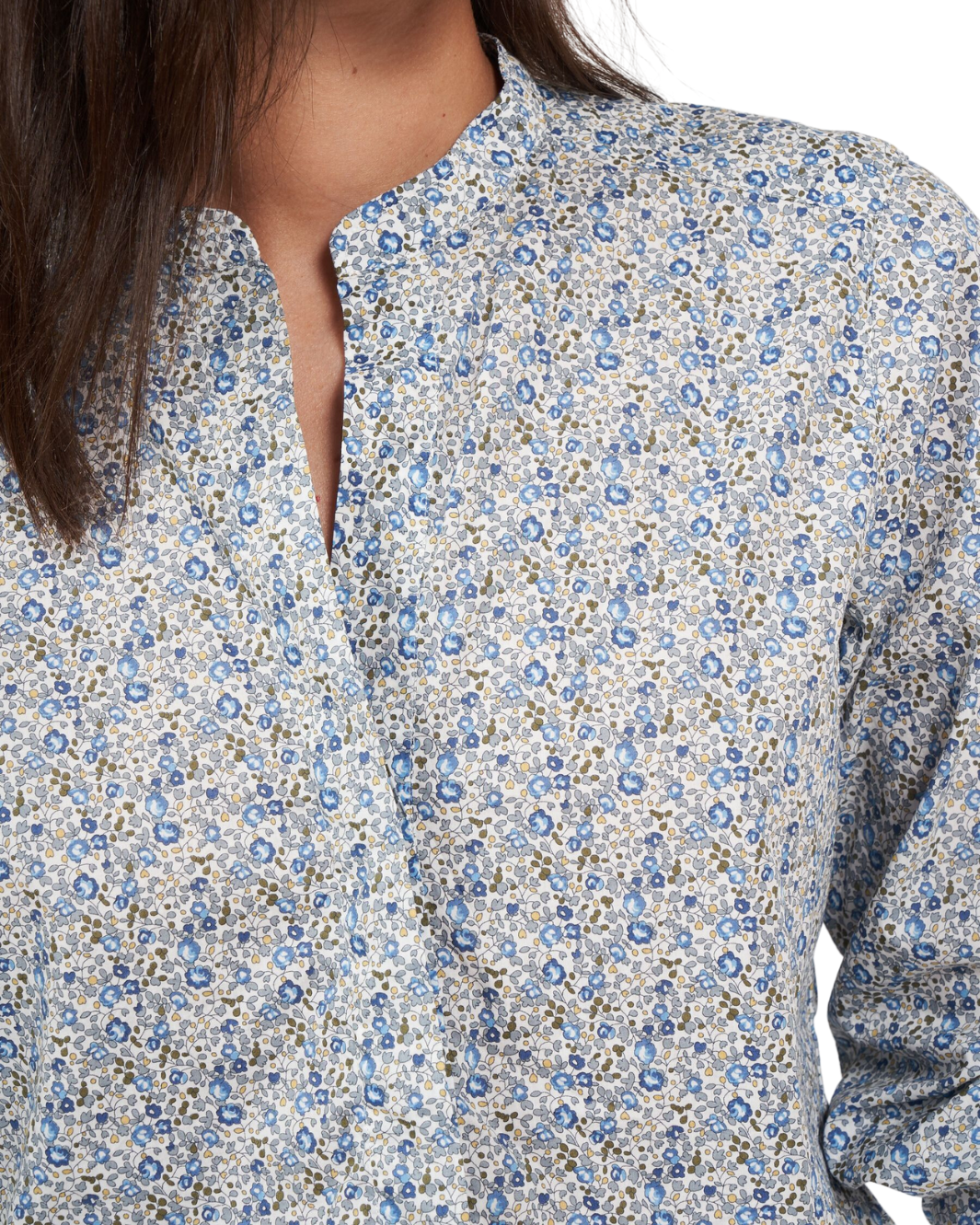 CORAZ WOVEN SHIRT IN BLUE COTTON